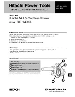 Hitachi RB 14DSL Technical Data And Service Manual preview