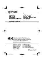 Hitachi RB 24EA Handling Instructions Manual preview