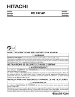 Предварительный просмотр 1 страницы Hitachi RB 24EAP Instruction Manual