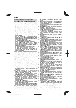 Preview for 104 page of Hitachi RB 36DL Handling Instructions Manual