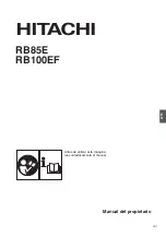 Предварительный просмотр 62 страницы Hitachi RB100EF Owner'S Manual