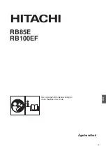 Предварительный просмотр 86 страницы Hitachi RB100EF Owner'S Manual