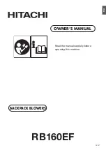 Предварительный просмотр 2 страницы Hitachi RB160EF Owner'S Manual