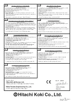 Preview for 64 page of Hitachi RB24E Handling Instructions Manual