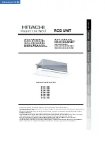 Hitachi RCD-2.5FSN Installation Manual preview