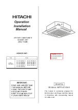 Preview for 1 page of Hitachi RCI-1.0FSKDN1Q Operation & Installation Manual