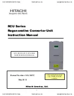 Hitachi RCU Series Instruction Manual preview