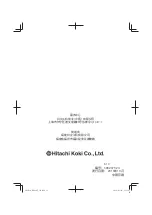 Preview for 24 page of Hitachi RH600T Handling Instructions Manual