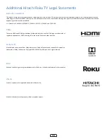 Предварительный просмотр 84 страницы Hitachi Roku TV 50R8 Owner'S Manual