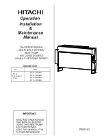 Preview for 1 page of Hitachi RPFI-1.0FSNQ Operation Installation Maintenance Manual