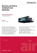 Hitachi RPI-1.5FSRE Installation & Operation Manual preview