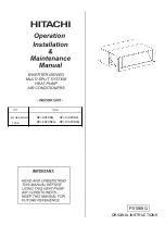 Hitachi RPI-10.0FSN3Q Operation Installation Maintenance Manual предпросмотр