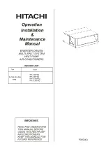 Preview for 3 page of Hitachi RPI-10.0KFNQ Installation, Operation & Maintenance Manual