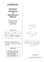 Hitachi RPIZ-0.8HNATN1Q Operation Installation Maintenance Manual предпросмотр