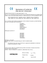 Preview for 3 page of Hitachi RPIZ-0.8HNDTS1Q Operation Installation Maintenance Manual