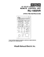 Hitachi RU-1000VR Operating Instructions Manual предпросмотр