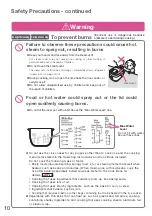 Preview for 10 page of Hitachi RZ-W3000YH Operating Instruction And Cook Book