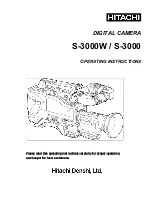 Preview for 1 page of Hitachi S-3000 Operating Instructions Manual