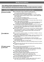 Preview for 3 page of Hitachi SF-180XWV Operating & Installation Instructions Manual