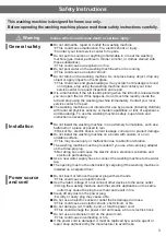 Preview for 3 page of Hitachi SF- 80XB Operating & Installation Instructions Manual