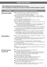 Preview for 3 page of Hitachi SF-P200XWV Operating & Installation Instructions Manual