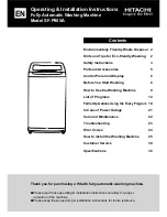 Preview for 1 page of Hitachi SF-P90XA Operating & Installation Instructions Manual