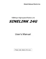 Предварительный просмотр 1 страницы Hitachi SINELINK 24G User Manual