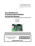 Hitachi SJ/L-EN Ethernet Communications Module Instruction Manual preview