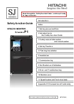 Preview for 1 page of Hitachi SJ P1 Series Safety Function Manual