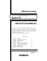 Hitachi SJ2-CO Instruction Manual preview