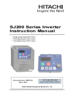 Hitachi SJ200 Series Instruction Manual preview