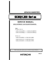 Preview for 1 page of Hitachi SJ200 Series Service Manual
