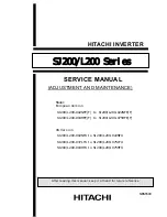 Предварительный просмотр 1 страницы Hitachi SJ200 Series Service Manual