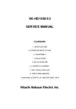 Preview for 1 page of Hitachi SK-HD1300-S3 Service Manual