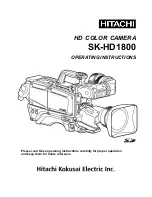 Hitachi SK-HD1800 Operating Instructions Manual preview