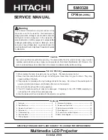 Preview for 1 page of Hitachi SM0328 Service Manual