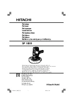 Hitachi SP 18SB Handling Instructions Manual preview