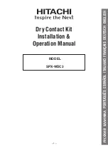 Hitachi SPX-WDC3 Installation & Operation Manual preview