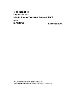 Предварительный просмотр 1 страницы Hitachi ST55FX User Manual