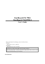 Preview for 1 page of Hitachi StarBoard FX-79E2 User Manual