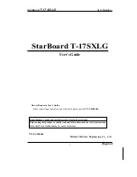 Hitachi StarBoard T-17SXLG User Manual preview