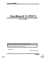 Hitachi StarBoard T-19WX User Manual preview