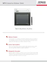 Preview for 1 page of Hitachi StarBoard WT-1 Brochure