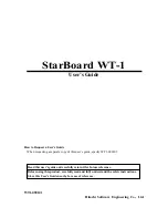 Preview for 1 page of Hitachi StarBoard WT-1 User Manual