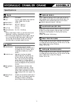 Preview for 3 page of Hitachi Sumitomo 6000SLX Specifications