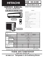 Preview for 1 page of Hitachi Summit RAC-60YH5 Service Manual