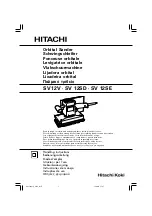 Предварительный просмотр 1 страницы Hitachi SV 12SD Handling Instructions Manual