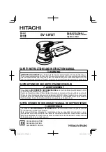 Preview for 1 page of Hitachi SV 13YST Safety Instructions And Instruction Manual