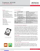 Preview for 1 page of Hitachi Travelstar 5K1000 Datasheet