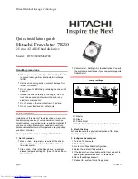 Hitachi Travelstar 7K60 Quick Installation Manual preview